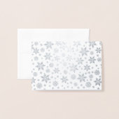 Carte Dorée Mariage d'hiver Guest Seating Place Card Argent (Derrière avec enveloppe)