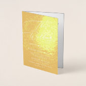 Carte Dorée Mariage Elegant Simple Real Gold Détails (Devant)