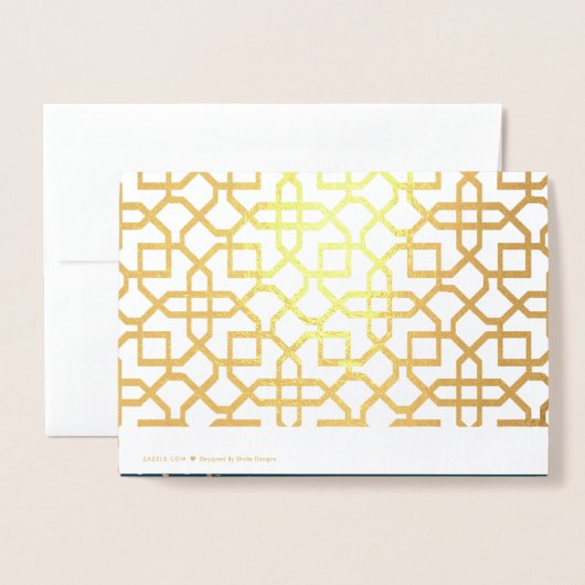 Carte Dorée Mariage Félicitations Shaadi Mubarak Gold (Derrière avec enveloppe)