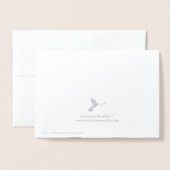 Carte Dorée Mariage Merci de photo en dentelle (Derrière avec enveloppe)