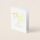 Carte Dorée MARIAGE MERKS, script moderne et minimal (Devant)