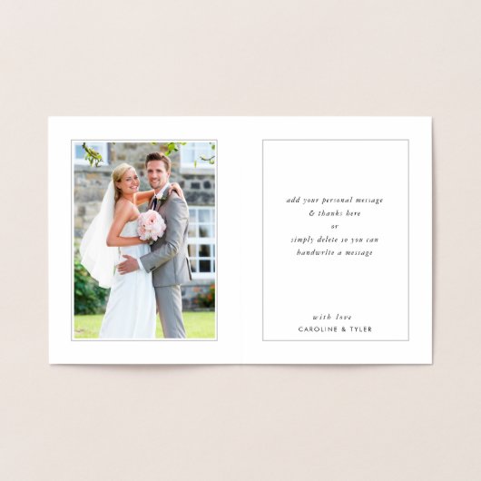 Carte Dorée MARIAGE MERKS, script moderne et minimal (Intérieur)