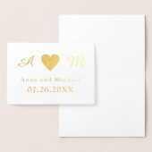 Carte Dorée Mariage monogramme (Affichage)