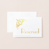 Carte Dorée Mariage personnalisé réservé (Derrière avec enveloppe)