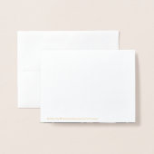 Carte Dorée Mariage Photo Élégant Script Merci Note Or (Derrière avec enveloppe)