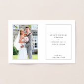 Carte Dorée MARIAGE THANKS couple marié récemment écriture mod (Intérieur)