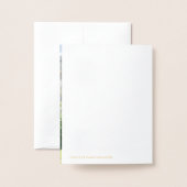 Carte Dorée MARIAGE THANKS couple nouvel amour manuel (Derrière avec enveloppe)