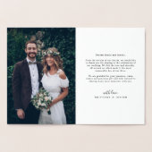 Carte Dorée Mariage tourbillonnant Merci photo (Intérieur)