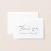 Carte Dorée Mariage Usher Merci (Devant avec enveloppe)