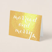 Carte Dorée Marié et Joyeux - sainte baie d'or de Noël (Devant)