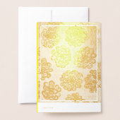Carte Dorée Marigolds argenté (Derrière avec enveloppe)