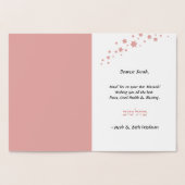 Carte Dorée Mazel Tov Bat mitzvah hébreu Félicitations juives (Intérieur)