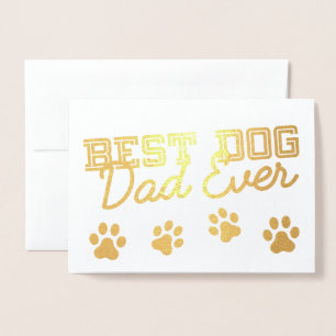 Carte Dorée Meilleur Chien Papa Jamais Des Patrouilles Moderne
