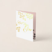 Carte Dorée Meilleure maman jamais rose Floral Fête des mères  (Devant)