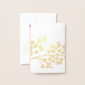 Carte Dorée Meilleure maman jamais rose Floral Fête des mères  (Derrière avec enveloppe)
