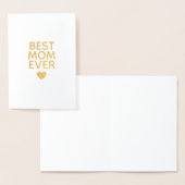 Carte Dorée Meilleure Maman Pour Toujours Cœur (Affichage)