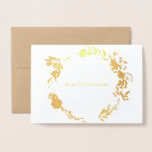 Carte Dorée Meilleurs voeux Gold Foil texte scripté photo de f (Derrière avec enveloppe)