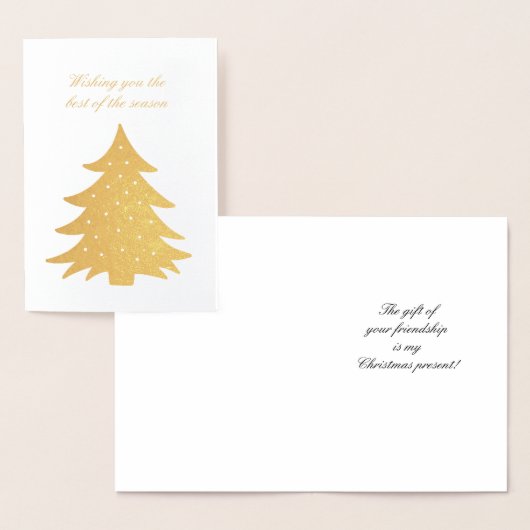 Carte Dorée Meilleurs Vœux pour la Saison (Affichage)