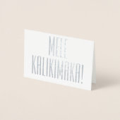 CARTE DORÉE MELE KALIKIMAKA HAWAIIAN CHRISTMAS CARD FOIL (Devant)