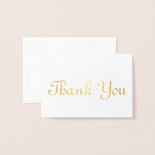 Carte Dorée Merci (Devant avec enveloppe)