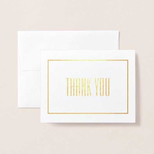 Carte Dorée Merci (Devant avec enveloppe)