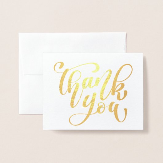 Carte Dorée Merci (Devant avec enveloppe)