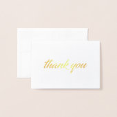 Carte Dorée Merci (Devant avec enveloppe)