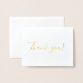 Carte Dorée Merci (Devant avec enveloppe)