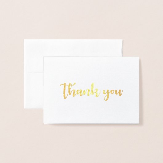 Carte Dorée Merci (Devant avec enveloppe)