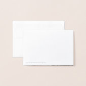 Carte Dorée Merci à huile d'argent avec photo et nom (Derrière avec enveloppe)
