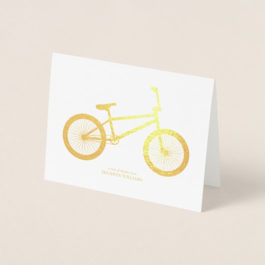 Carte Dorée Merci à vélo (Devant)