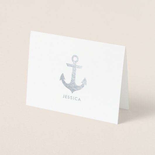 Carte Dorée Merci Ancre (Devant)