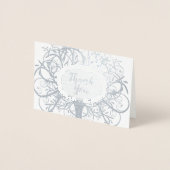 Carte Dorée Merci Arbre Arbre à huile argentée (Devant)