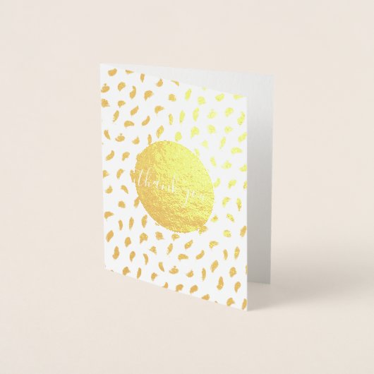 Carte Dorée Merci cercle glam or chic (Devant)