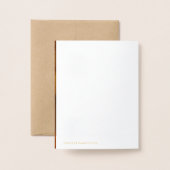 Carte Dorée Merci Chat - Ajouter Photo Kitty à l'intérieur - P (Derrière avec enveloppe)