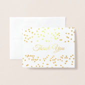 Carte Dorée Merci Confetti Gold Dust (Devant avec enveloppe)