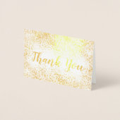 Carte Dorée Merci Confetti Gold Foil (Devant)