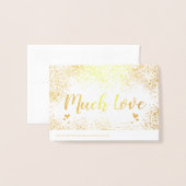 Carte Dorée Merci Confetti Gold Foil (Derrière avec enveloppe)