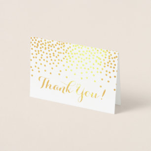 Carte Dorée Merci de Confetti à huile d'or moderne
