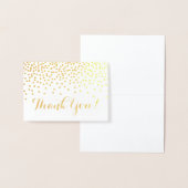 Carte Dorée Merci de Confetti à huile d'or moderne (Affichage)