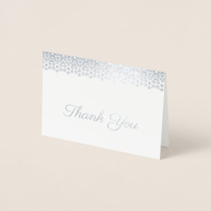 Carte Dorée Merci de de pétoncle floral d'argent