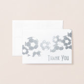 Carte Dorée Merci de football (Devant avec enveloppe)