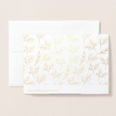 Carte Dorée Merci de graduation de la calligraphie Whimsical N (Derrière avec enveloppe)