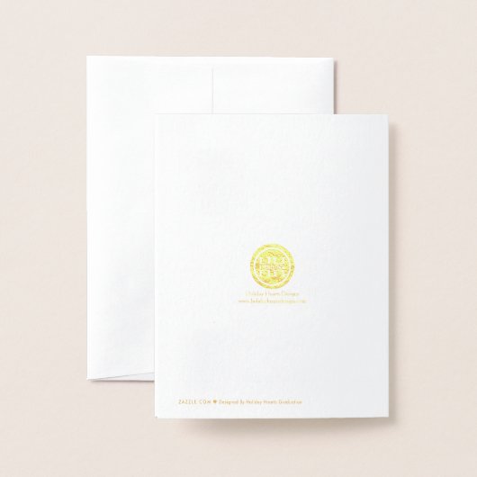 Carte Dorée Merci de la graduation Starburst (Derrière avec enveloppe)