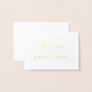Carte Dorée Merci de l'or Foil Junior Bridesmaid Merci