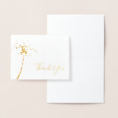 Carte Dorée Merci de palmiers tropicaux moderne (Affichage)