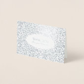 Carte Dorée Merci de sympathie en argent personnalisable (Devant)