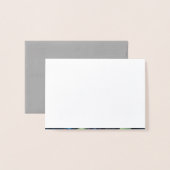 Carte Dorée Merci de sympathie en argent personnalisable (Derrière avec enveloppe)