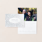 Carte Dorée Merci de sympathie en argent personnalisable (Affichage)