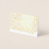 Carte Dorée Merci de typographie florale Gold Foil (Devant)